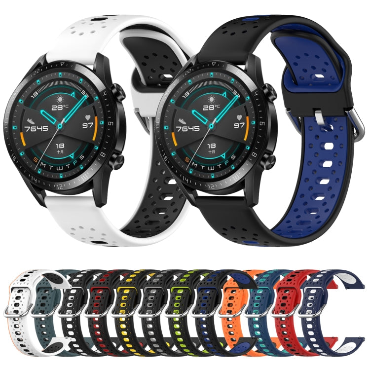 20mm Breathable Two-Color Silicone Watch Band, Series 1