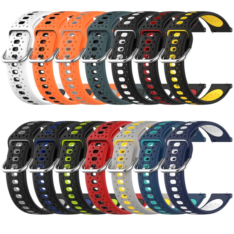 20mm Breathable Two-Color Silicone Watch Band, Series 1