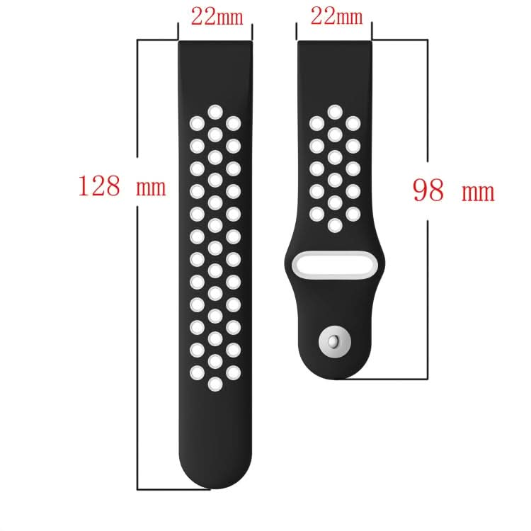 22mm Sports Breathable Silicone Watch Band, Series 5-Reluova