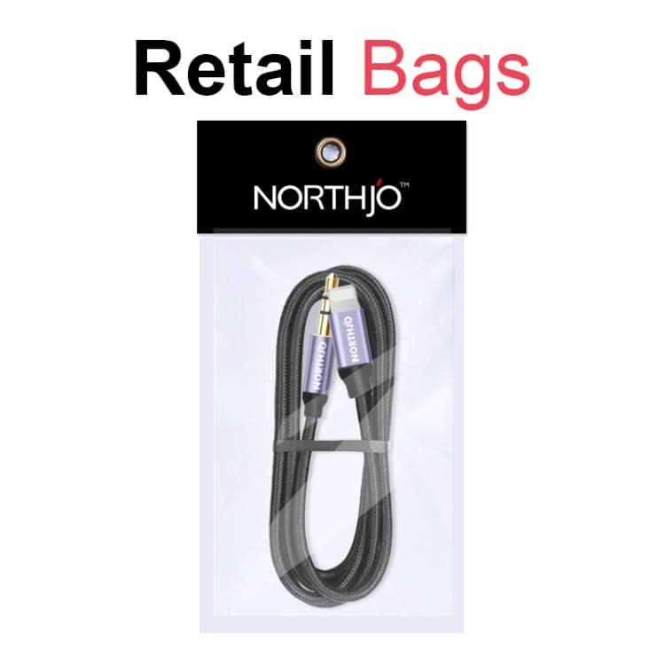 NORTHJO LTM03 8 Pin to 3.5mm Audio AUX Jack Cable