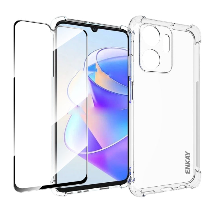 ENKAY Hat-Prince Transparent TPU Shockproof Phone Case with Glass Film My Store