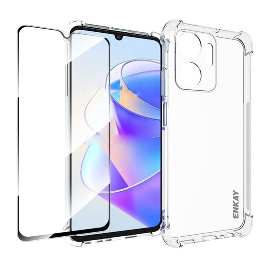 ENKAY Hat-Prince Transparent TPU Shockproof Phone Case with Glass Film