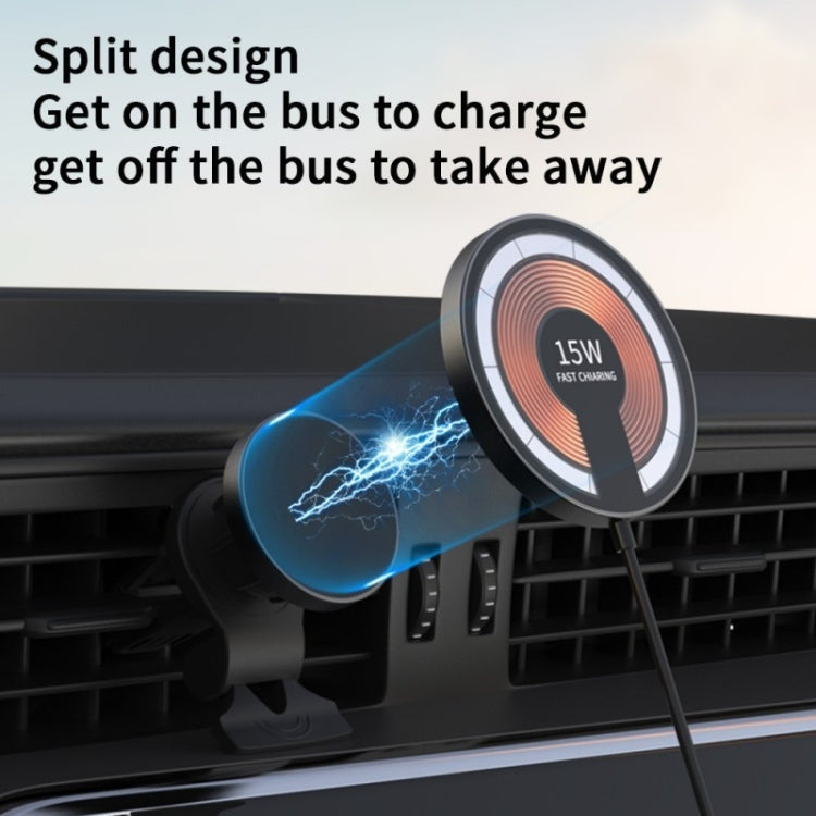 T09 2 in 1 Transparent Car Magnetic Wireless Charger 15W Fast Charging Stand ÎҵÄÉ̵ê