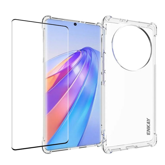 ENKAY Hat-Prince Transparent TPU Shockproof Phone Case with Glass Film