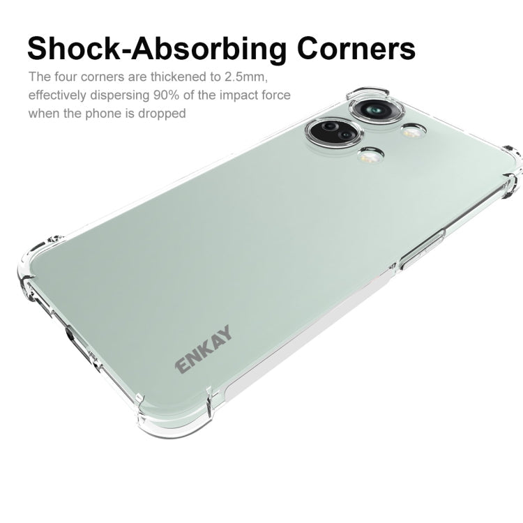 ENKAY Hat-Prince Transparent TPU Shockproof Phone Case with Glass Film My Store