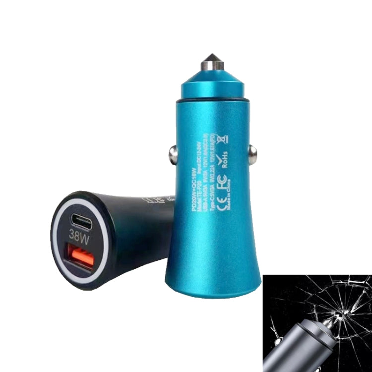 P20 38W PD3.0 20W + QC3.0 USB Safety Hammer Car Charger ÎҵÄÉ̵ê