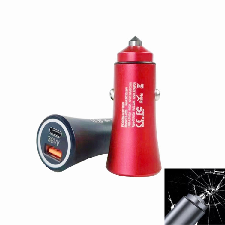 P20 38W PD3.0 20W + QC3.0 USB Safety Hammer Car Charger ÎҵÄÉ̵ê