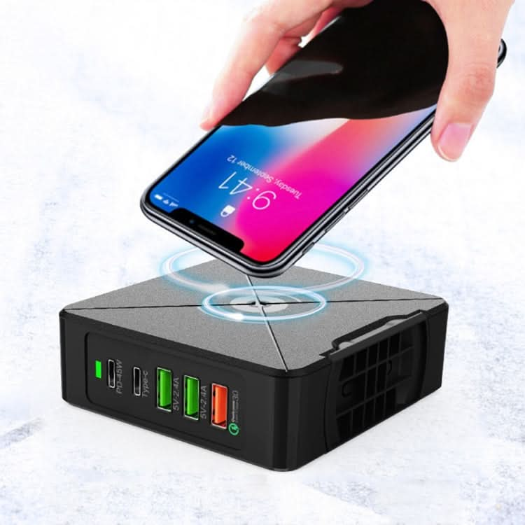 PD-75 Desktop PD Type-C USB QC 3.0 Fast Mobile Phone Charging Station Wireless Charger