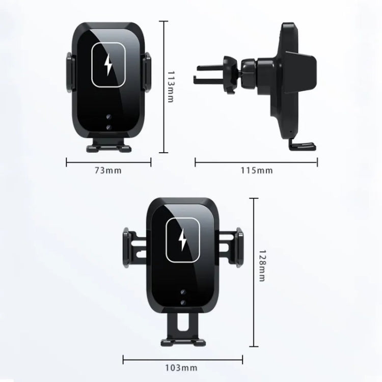 X11 Three Axle Linkage 15W Smart Touch Automatic Retractable Clip Fast Charging Wireless Car Chargers