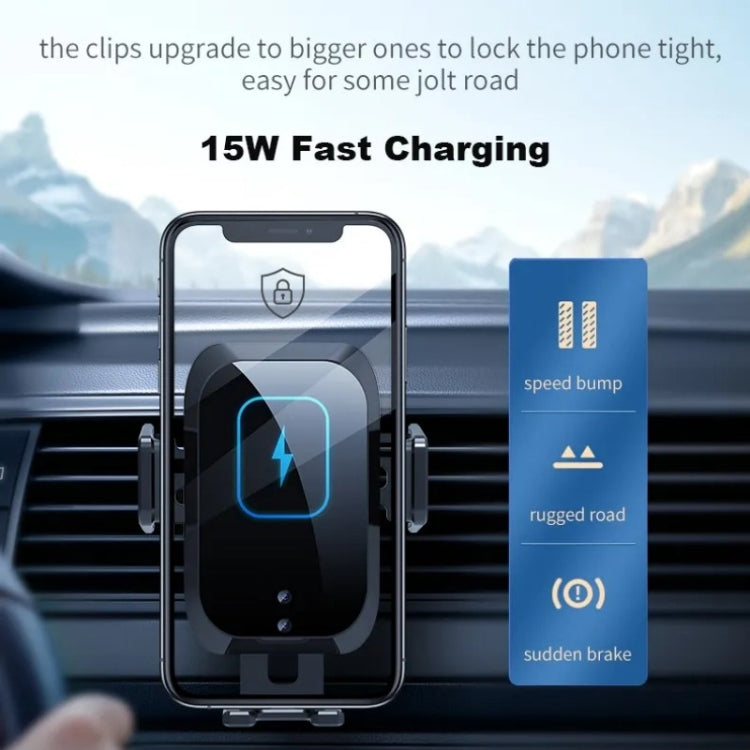 X11 Three Axle Linkage 15W Smart Touch Automatic Retractable Clip Fast Charging Wireless Car Chargers ÎҵÄÉ̵ê