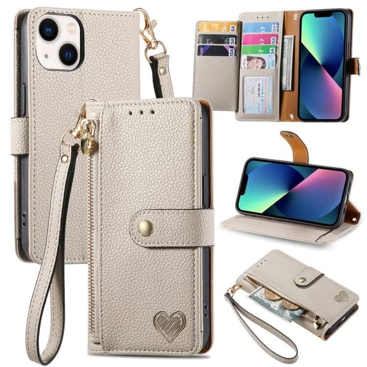 Love Zipper Lanyard Leather Phone Case, Series 5