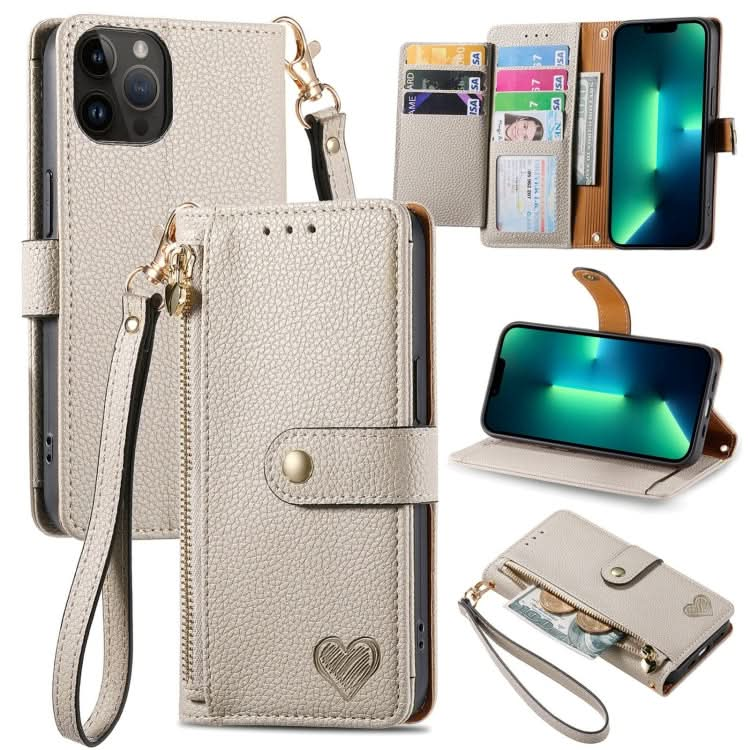 Love Zipper Lanyard Leather Phone Case, Series 2