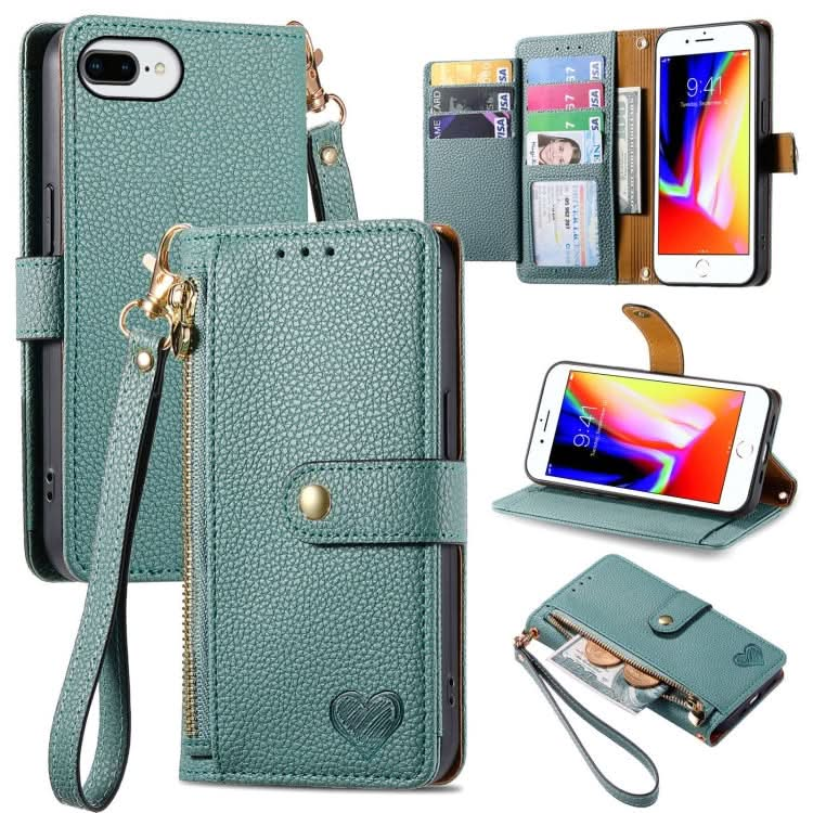 Love Zipper Lanyard Leather Phone Case, Series 5