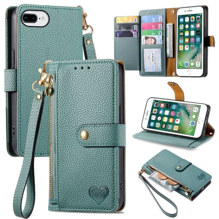 Love Zipper Lanyard Leather Phone Case, Series 3