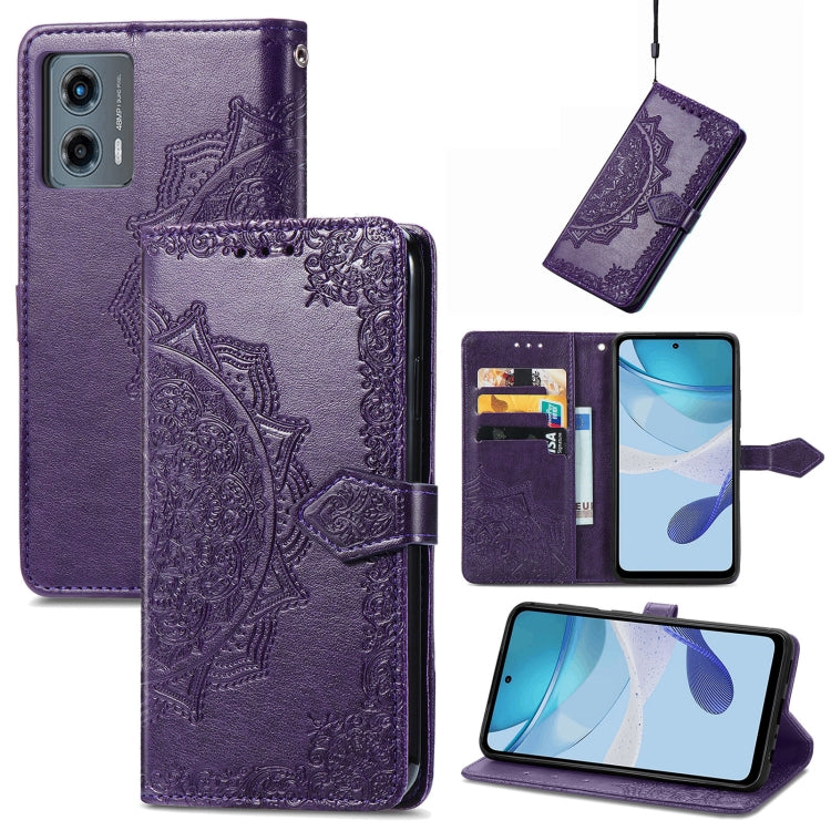 Mandala Flower Embossed Leather Phone Case My Store