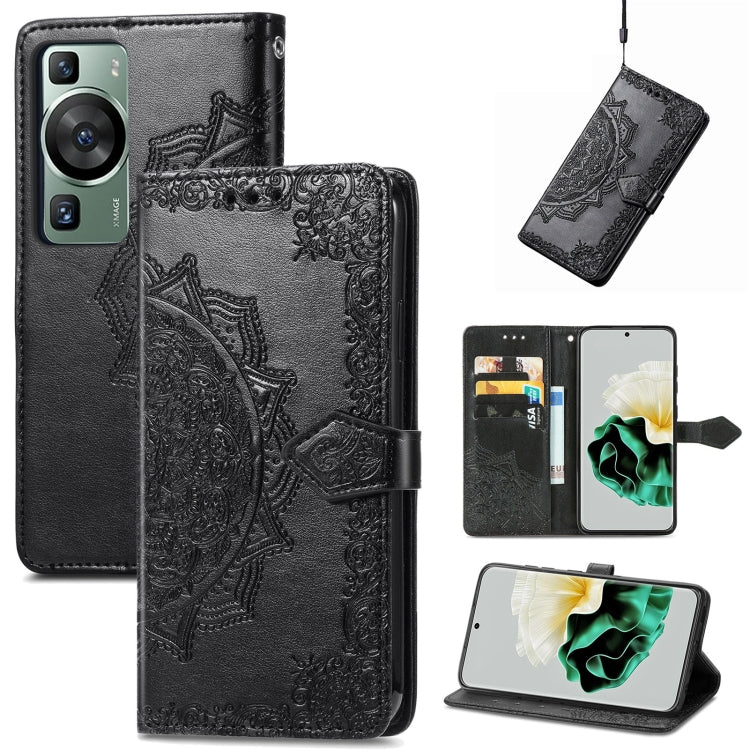 Mandala Flower Embossed Leather Phone Case