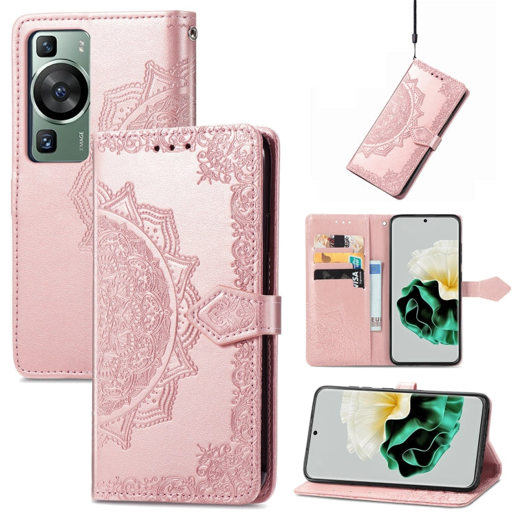 Mandala Flower Embossed Leather Phone Case