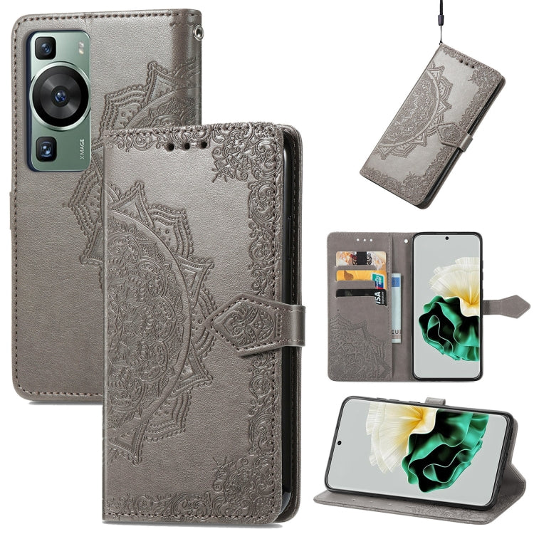 Mandala Flower Embossed Leather Phone Case