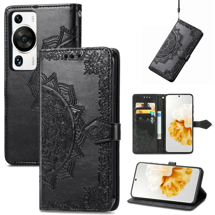 Mandala Flower Embossed Leather Phone Case