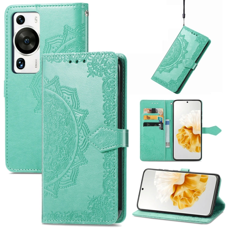 Mandala Flower Embossed Leather Phone Case