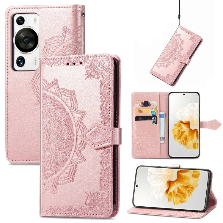 Mandala Flower Embossed Leather Phone Case