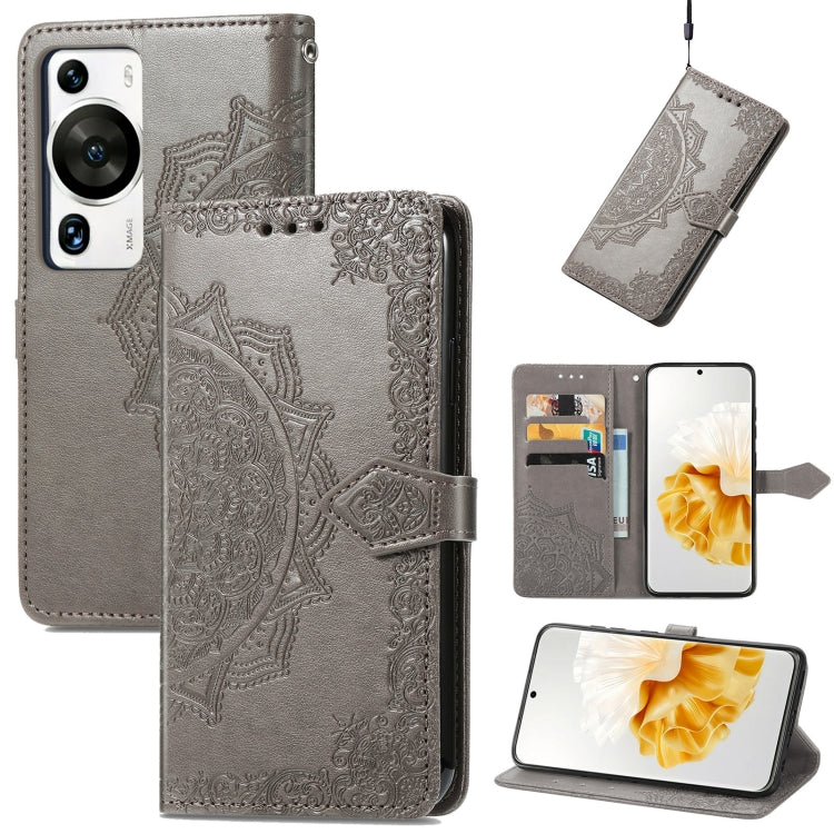 Mandala Flower Embossed Leather Phone Case