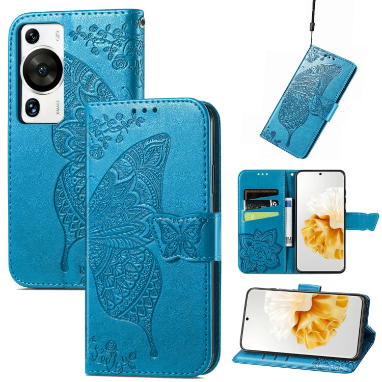 Butterfly Love Flower Embossed Leather Phone Case, Series 2