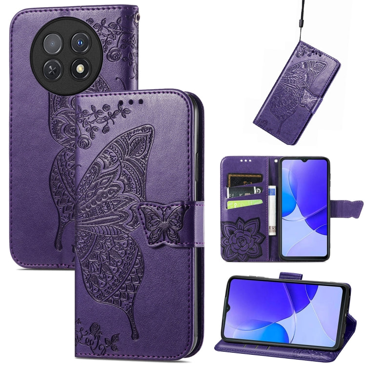 Butterfly Love Flower Embossed Leather Phone Case, Series 1