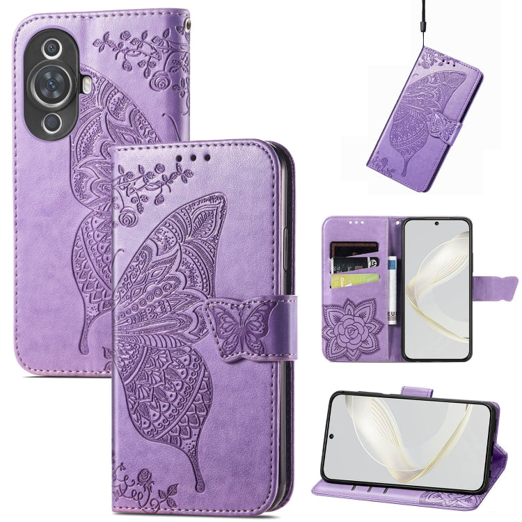 Butterfly Love Flower Embossed Leather Phone Case, Series 2