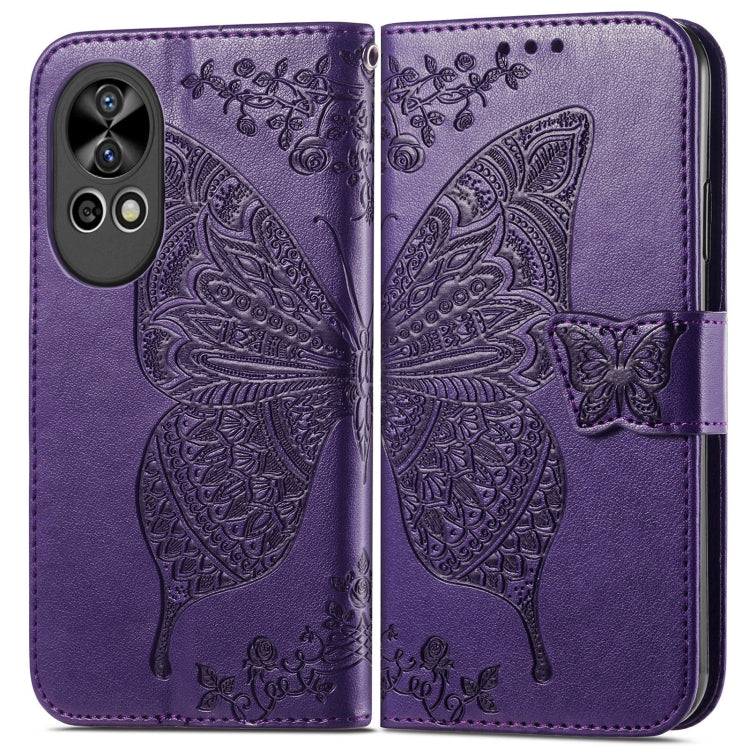 Butterfly Love Flower Embossed Leather Phone Case, Series 1