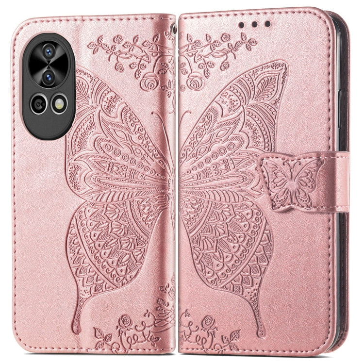 Butterfly Love Flower Embossed Leather Phone Case, Series 1