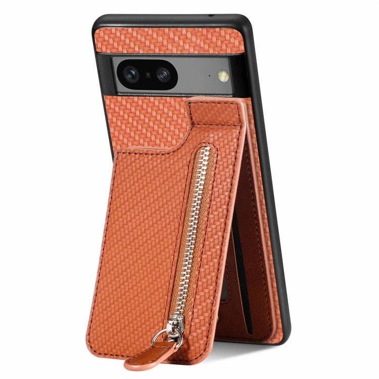 Carbon Fiber Vertical Flip Zipper Phone Case My Store