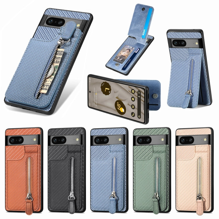 Carbon Fiber Vertical Flip Zipper Phone Case My Store