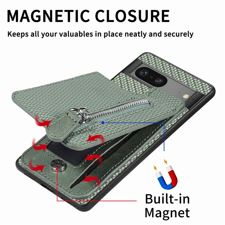 Carbon Fiber Vertical Flip Zipper Phone Case My Store