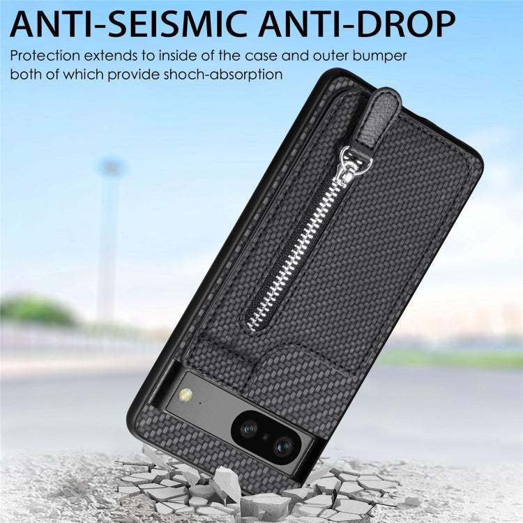 Carbon Fiber Vertical Flip Zipper Phone Case My Store