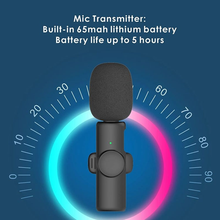 Wireless Lavalier Lapel Microphone for Android Phone & Computer with USB-C / Type-C Receiver