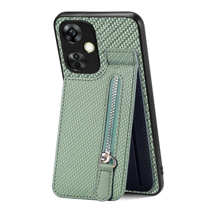 Carbon Fiber Vertical Flip Zipper Phone Case