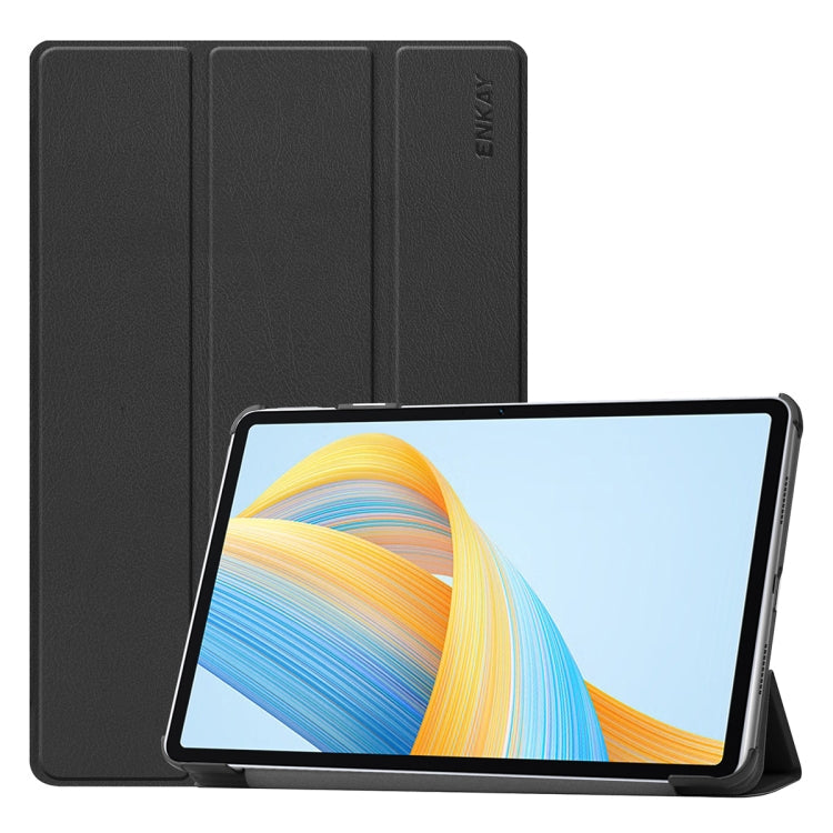 ENKAY Tri-fold Custer Texture Leather Smart Tablet Case My Store