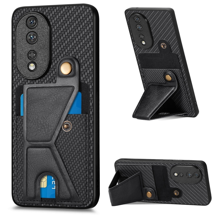 Carbon Fiber Wallet Flip Card K-shaped Holder Phone Case My Store