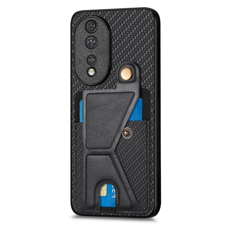 Carbon Fiber Wallet Flip Card K-shaped Holder Phone Case My Store