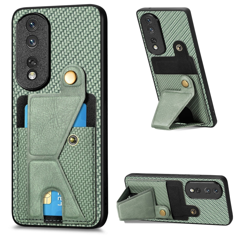 Carbon Fiber Wallet Flip Card K-shaped Holder Phone Case My Store