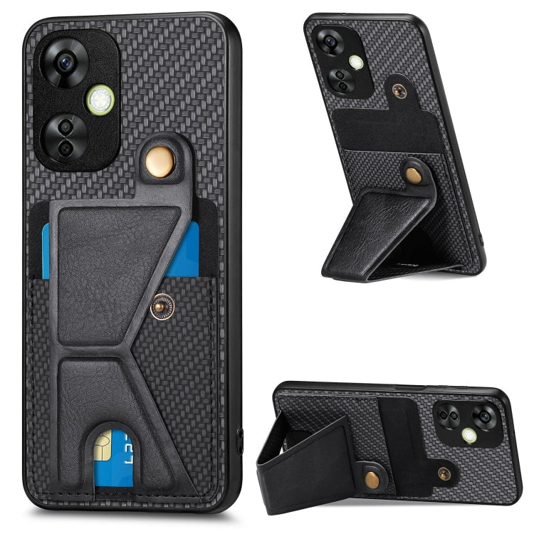 Carbon Fiber Wallet Flip Card K-shaped Holder Phone Case My Store