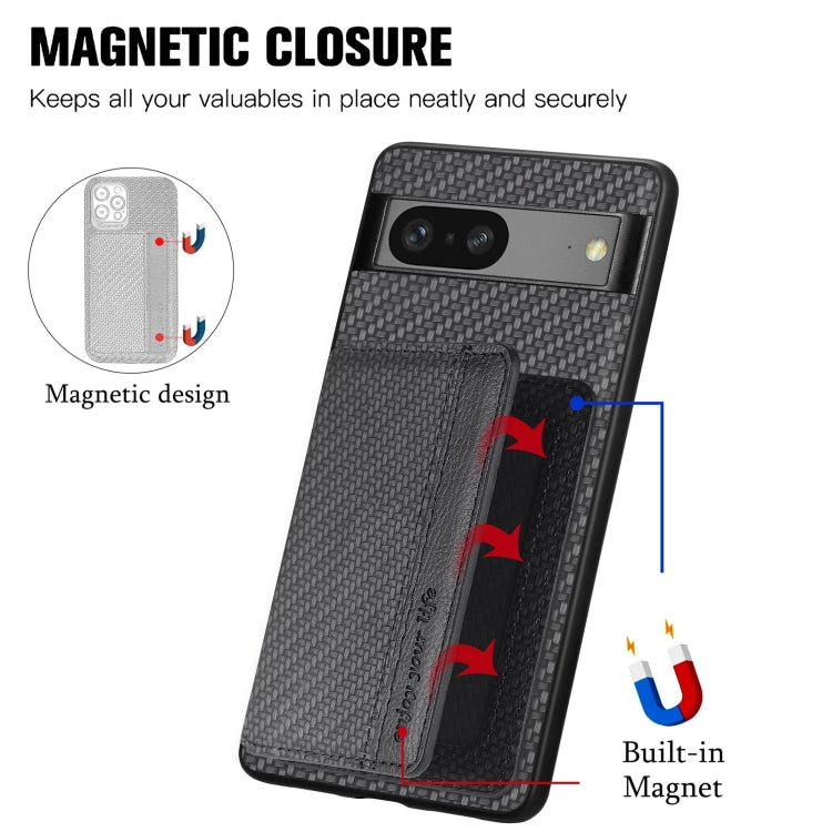 Carbon Fiber Magnetic Card Bag Phone Case My Store