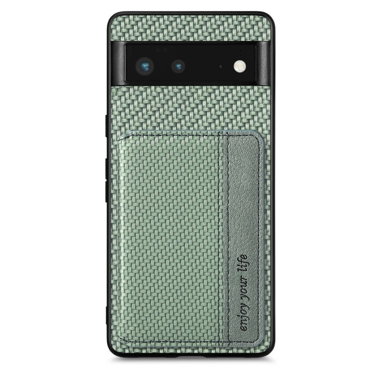 Carbon Fiber Magnetic Card Bag Phone Case My Store