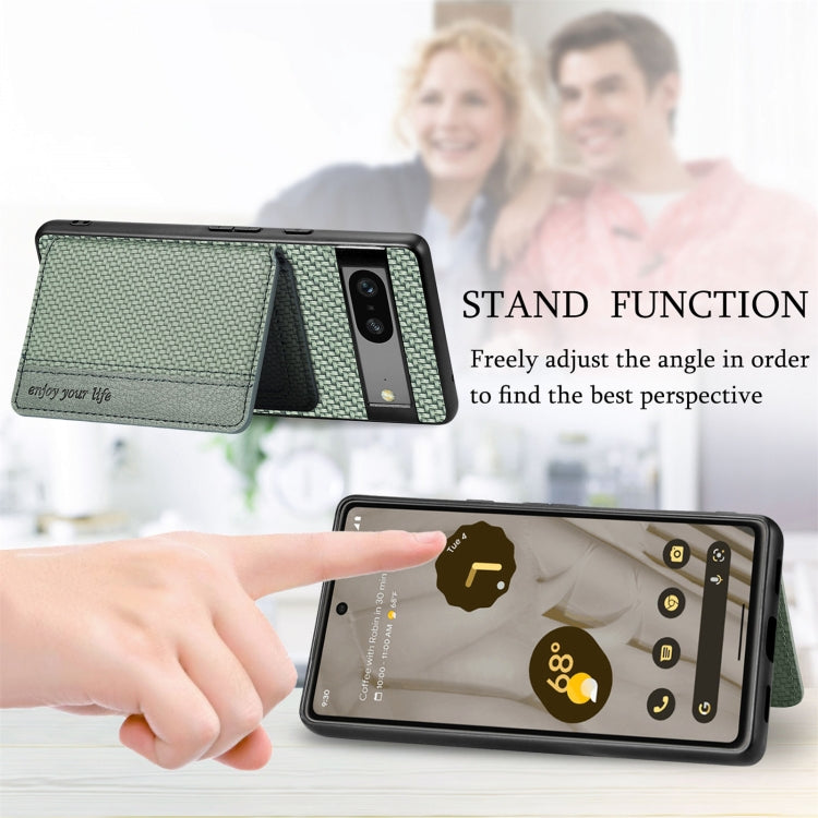 Carbon Fiber Magnetic Card Bag Phone Case My Store