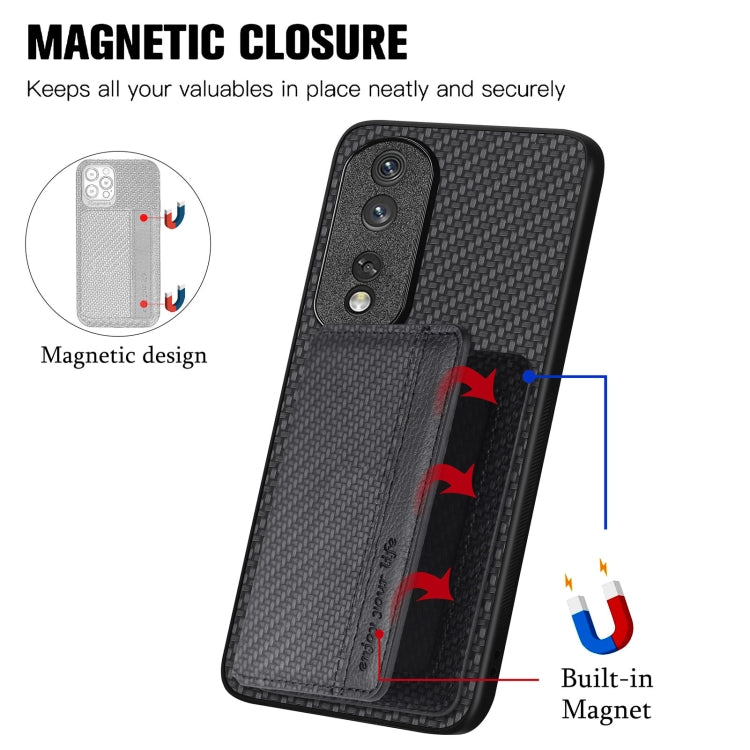 Carbon Fiber Magnetic Card Bag Phone Case