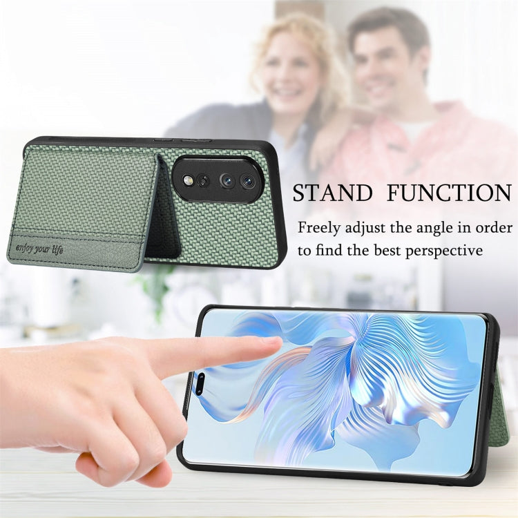 Carbon Fiber Magnetic Card Bag Phone Case My Store