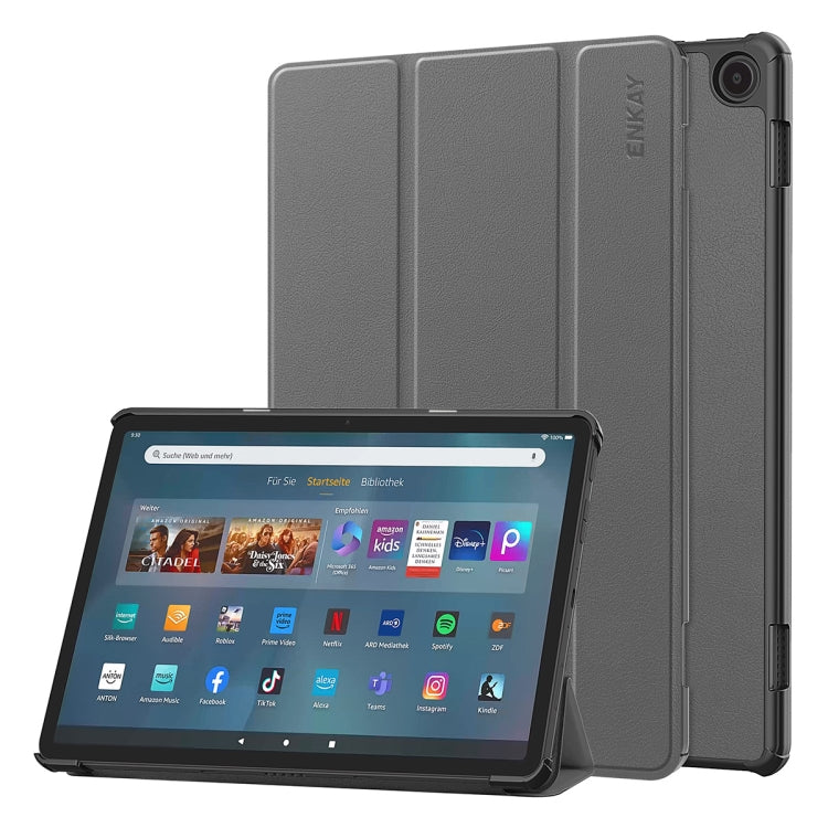 ENKAY ENKAY Tri-fold Custer Texture Leather Smart Tablet Case My Store