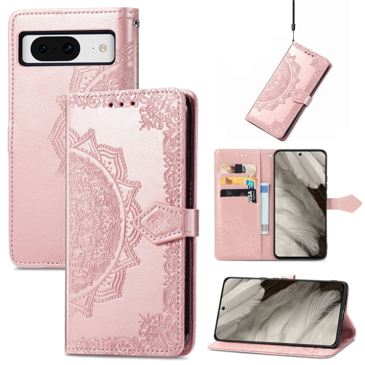 Mandala Flower Embossed Leather Phone Case My Store