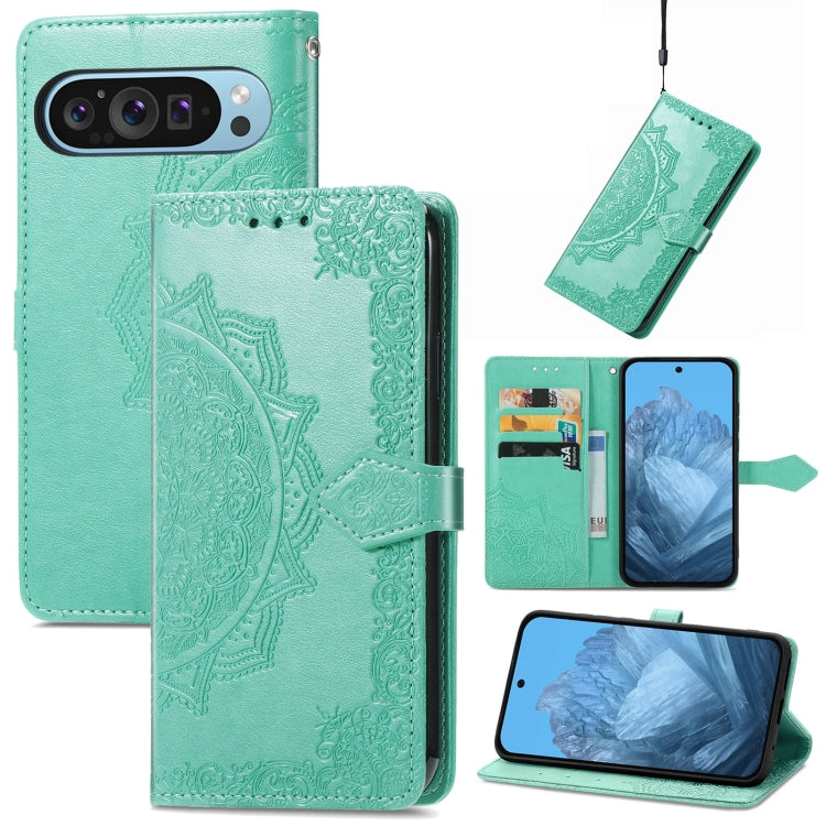 Mandala Flower Embossed Leather Phone Case My Store